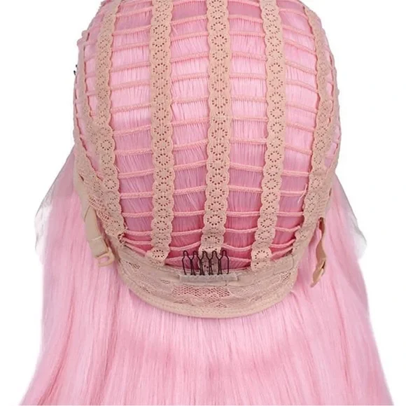 22” PINK BODY WAVY Lace Front Wig NEW